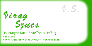 virag szucs business card